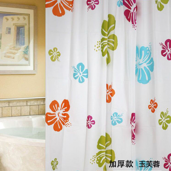 1pc Starfish Conch Printed Shower Curtain with Metal Grommets,