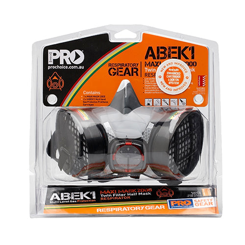 Assembled Half Mask With ABEK1 Cartridges