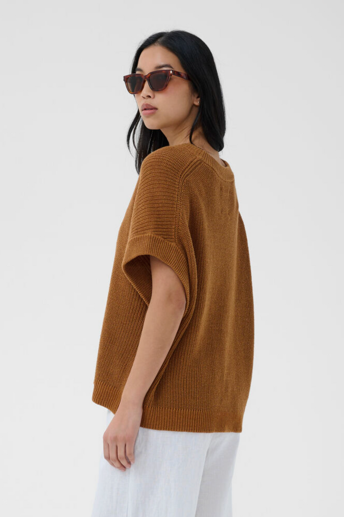 Belisia Knitted Top - Argan Oil