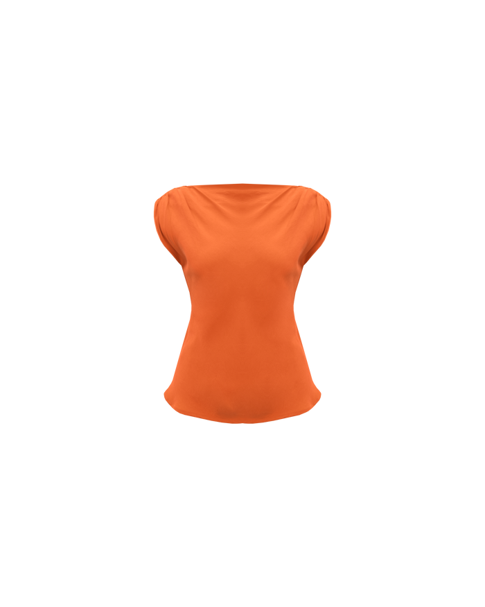 CURTIS SLEEVELESS BLOUSE ORANGEADE