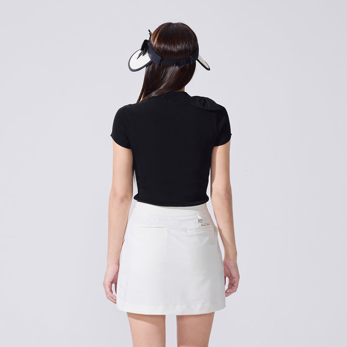 Folded A-line skirt (Cream)
