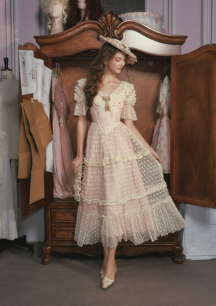 Gilded Invitation Dress(Pink)