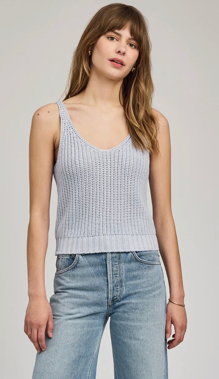 Lizzie Knit Tank - Chambray