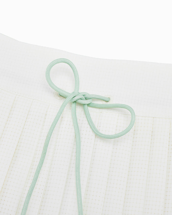 Magic Rib String Pleated Skirt (Ivory)