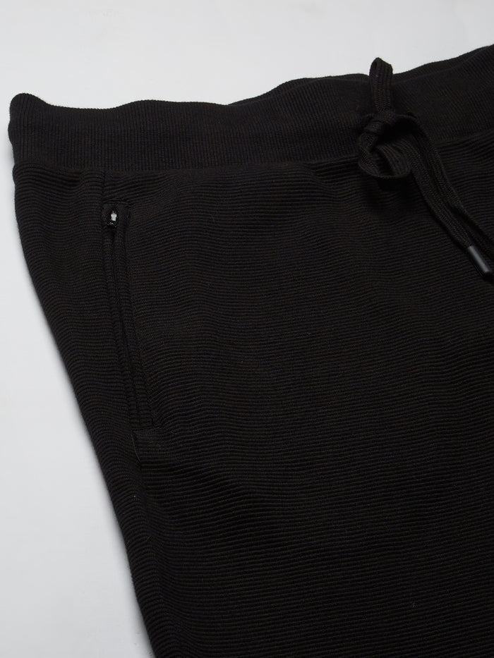Men's 100% Cotton Regular Fit Knit pant Black