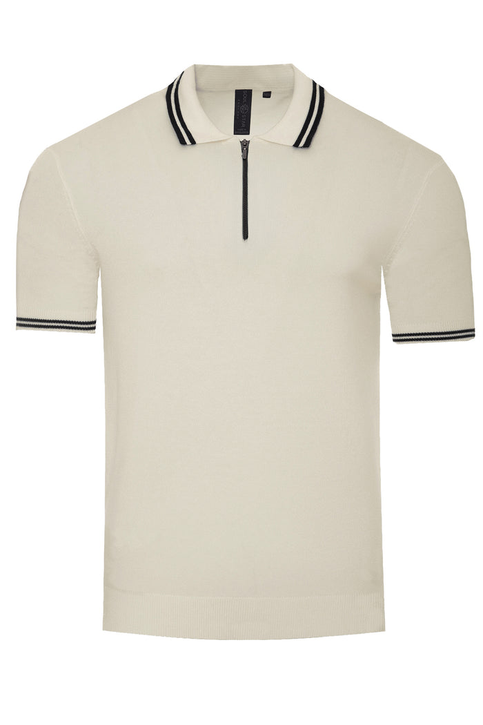 Men's Half-Zip Knit Polo Sweater