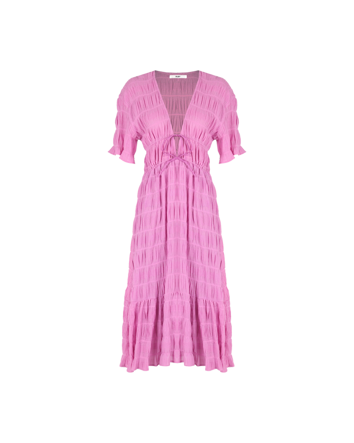 MIRELLA V-NECK DRESS ORCHID