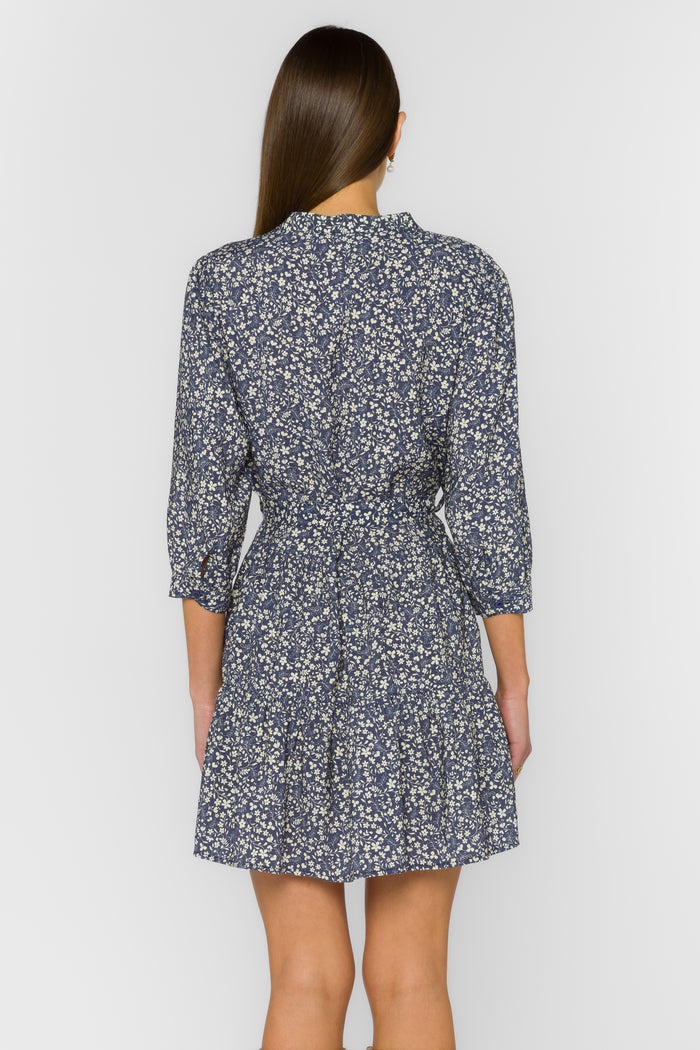 Noelle Navy Floral Dress - Dresses - Velvet Heart Clothing