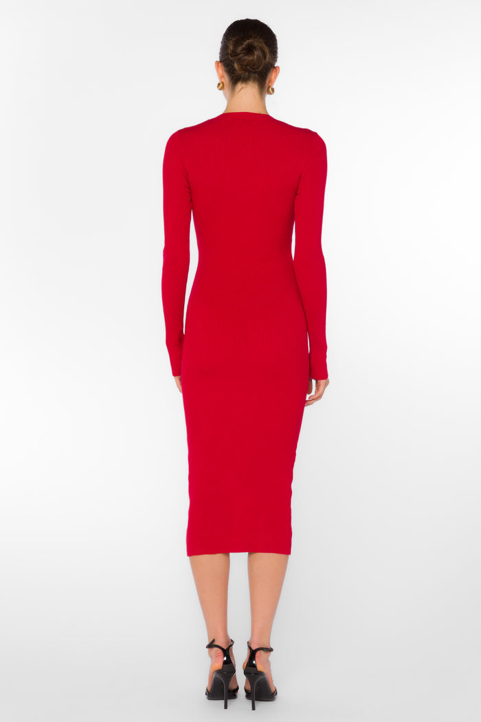 Rasha Red Pepper Dress - Dresses - Velvet Heart Clothing