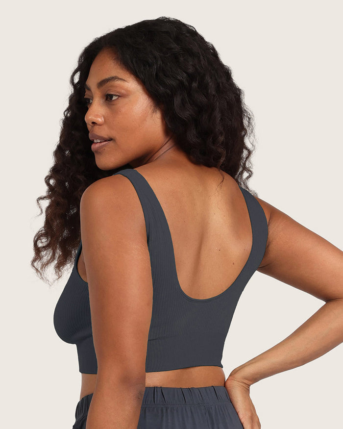 Ribbed Seamfree Crop - Storm