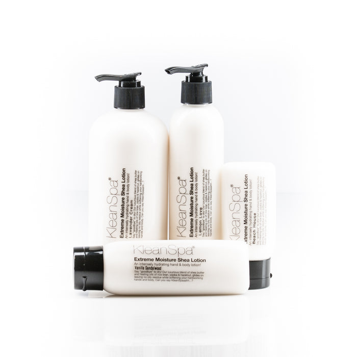 several bottles of vanilla shea lotion
