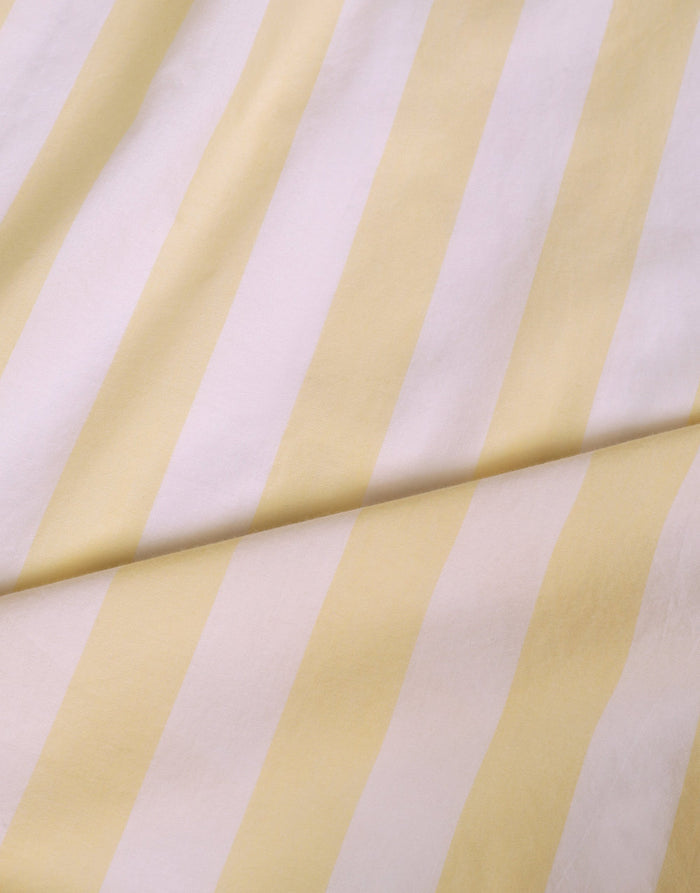Vanilla Ice Stripes Cotton Poplin Fabric, Atelier Brunette