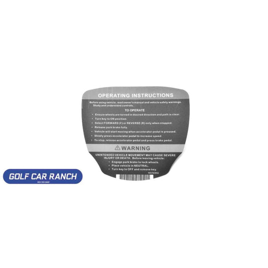 103783002 DECAL OP INSTR GAS PS Vehicle Decals