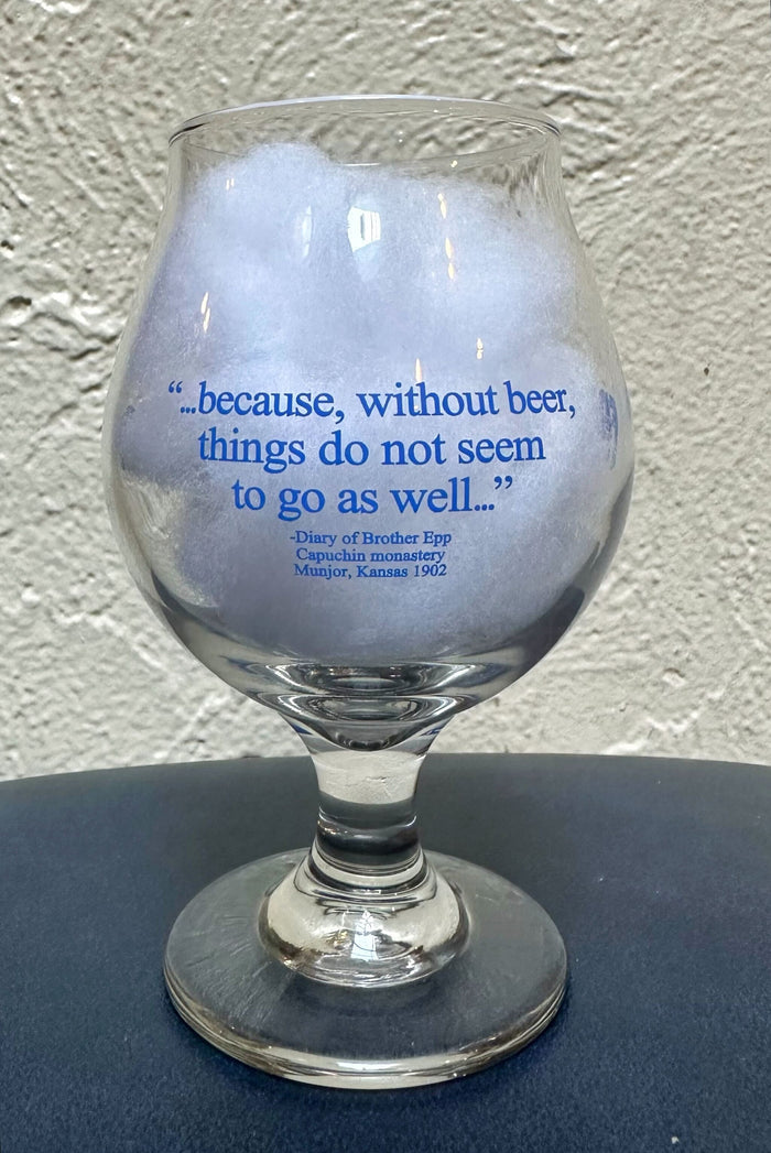 16oz Belgian Glass in Blue