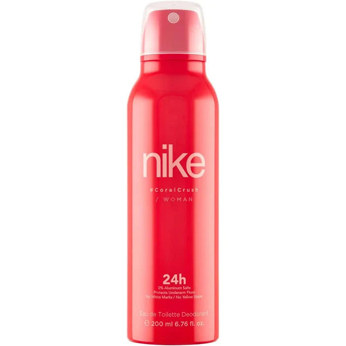 نايك سبراي مزيل عرق 200مل كورا كراش احمر - Nike Deodorant Body Spray 200ml - Coral Crush (Red)