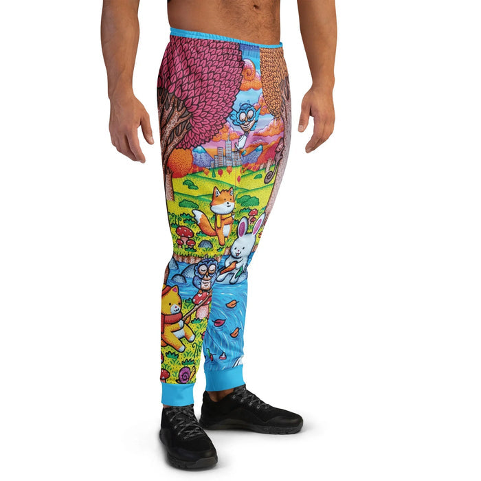 A Wonderful Fall Evening Joggers in Psychedelic Woodland Sunset. OEKO-TEX® 100, REACH Compliant, GRS Certified.