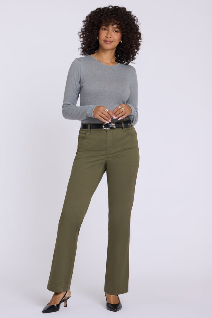Adjustable Marilyn Straight Pants - Bay Leaf