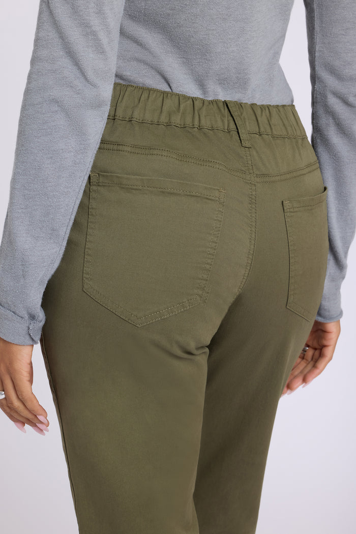 Adjustable Marilyn Straight Pants - Bay Leaf