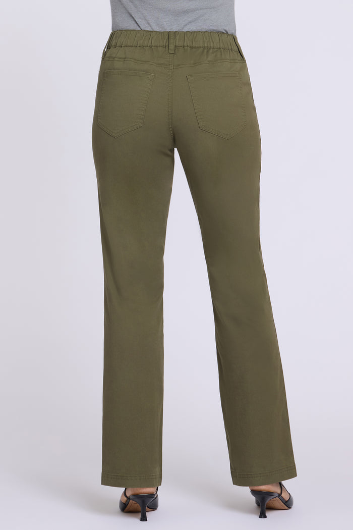 Adjustable Marilyn Straight Pants - Bay Leaf