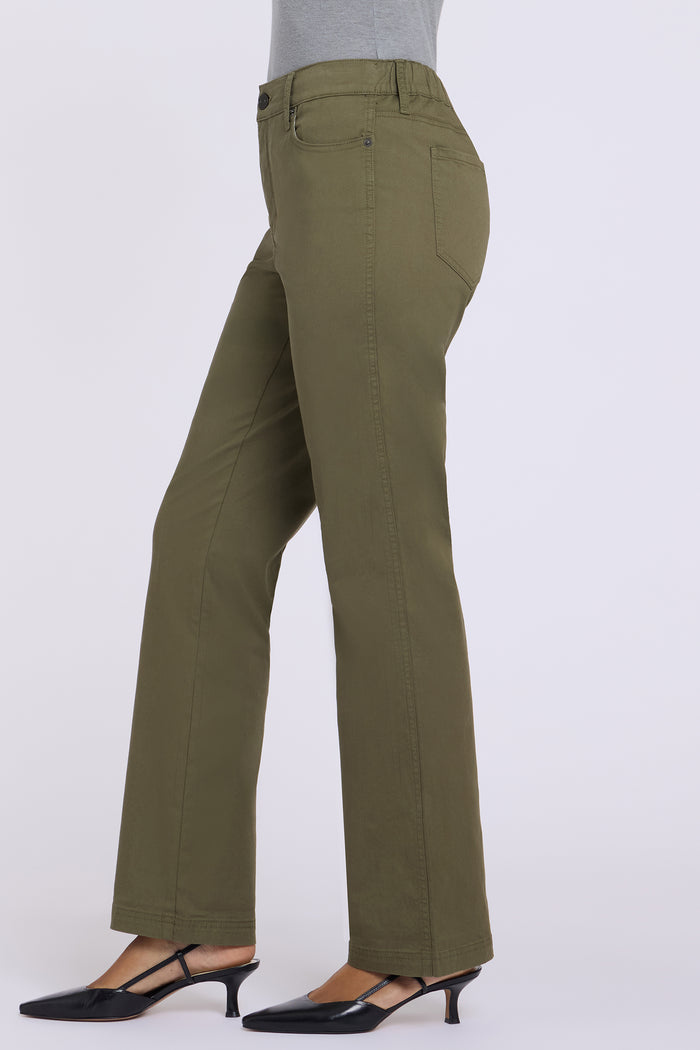 Adjustable Marilyn Straight Pants - Bay Leaf