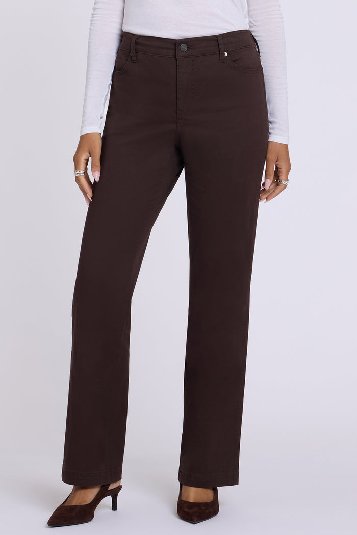 Adjustable Marilyn Straight Pants - Bitter Chocolate
