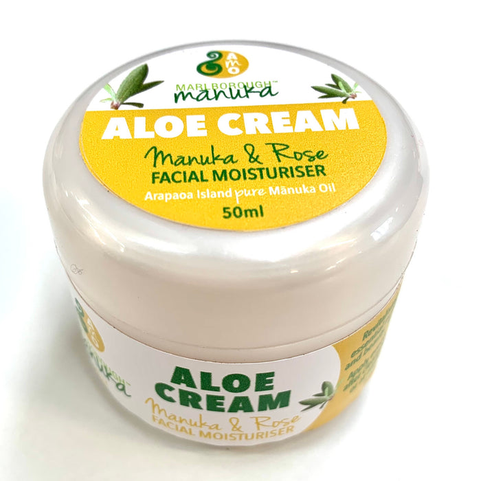 50ml pot of face cream with yellow and white label.