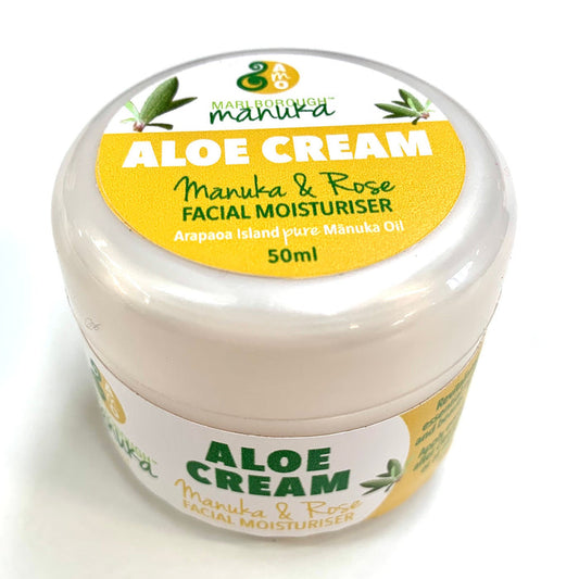 50ml pot of face cream with yellow and white label.
