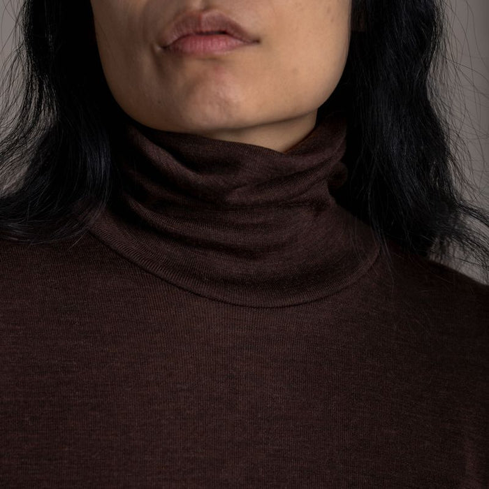 Auk Women's Top - Merino Wool & Silk - Cacao