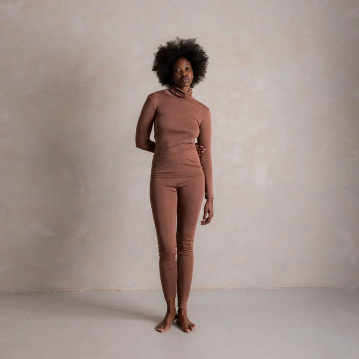 Auk Women's Top - Merino Wool & Silk - Russet