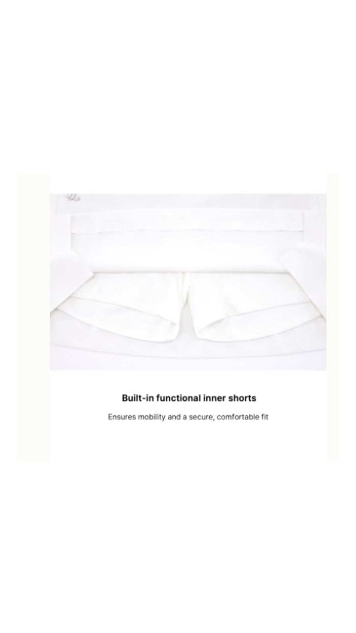 Back Band Hline Skirt (White)