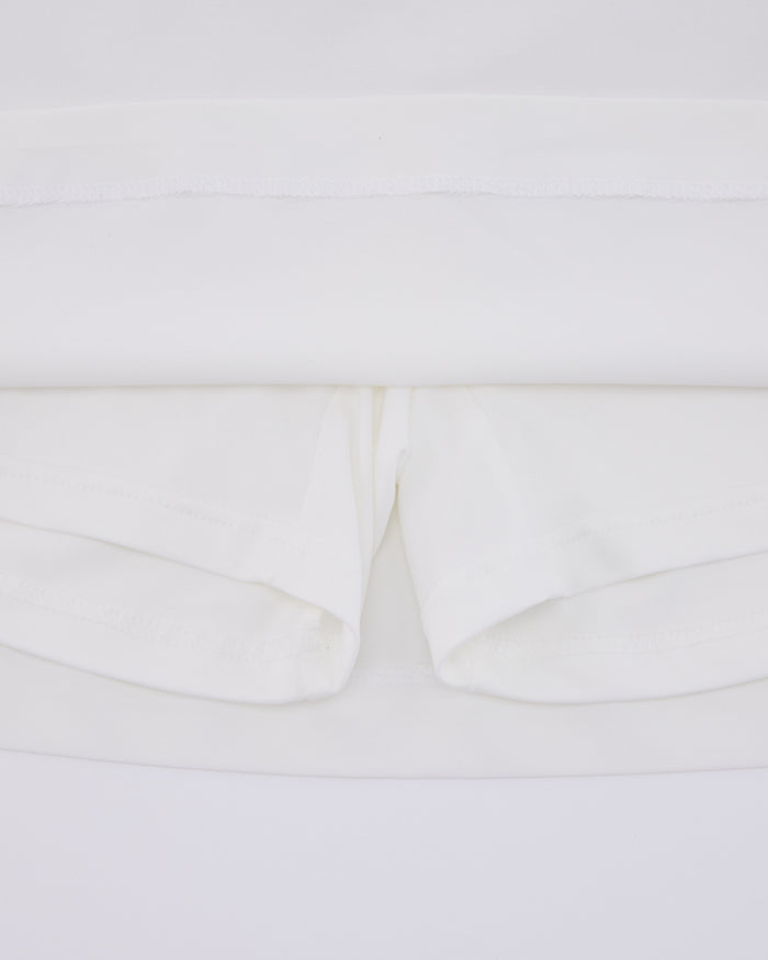 Back Band Hline Skirt (White)