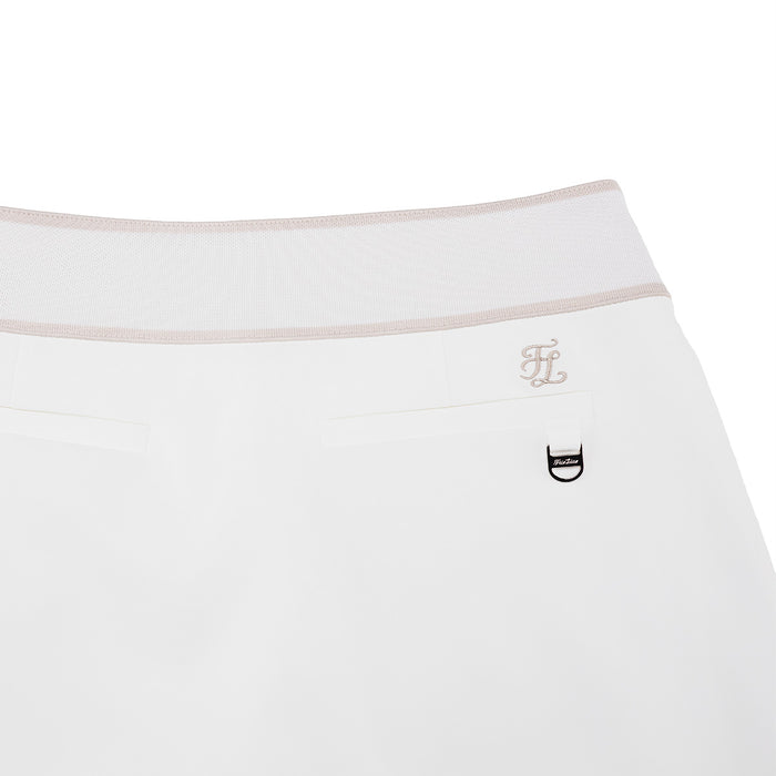 Back Logo Banding H-Skirt (White)