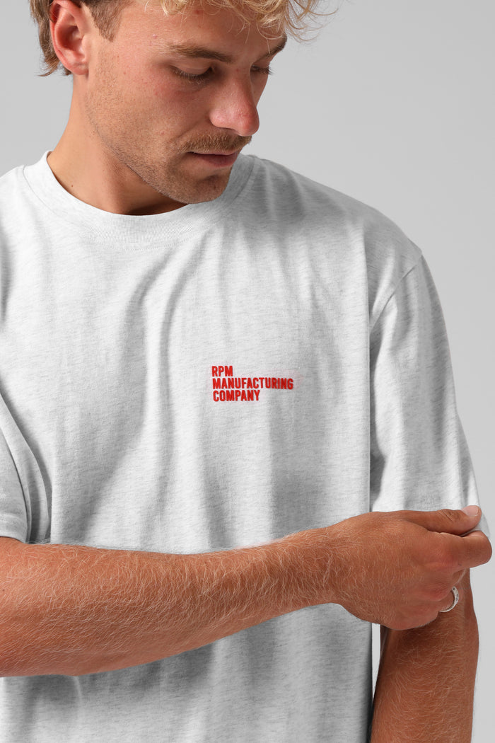 Base Tee - White Marl