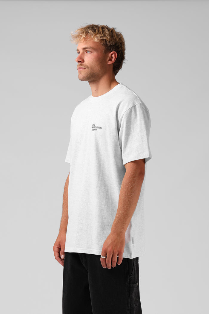 Base Tee - White Marl