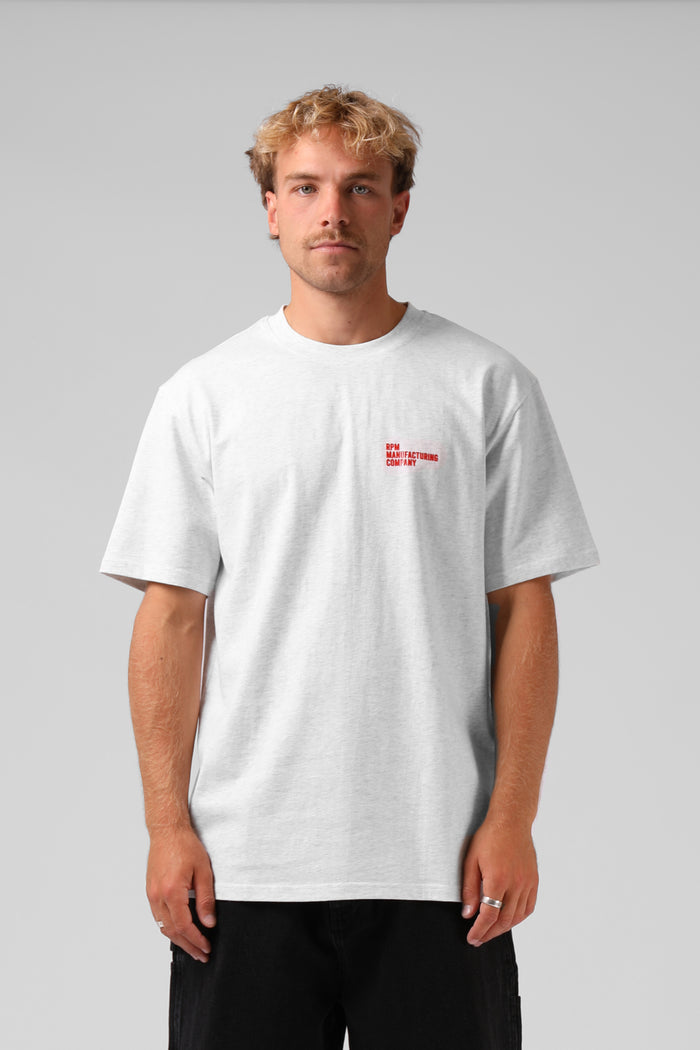 Base Tee - White Marl