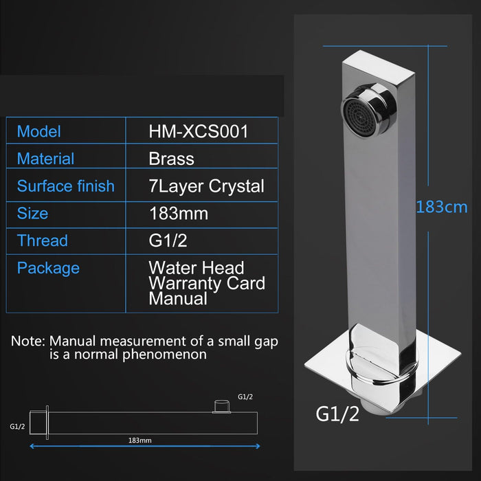 Bath Spout Square 160mm