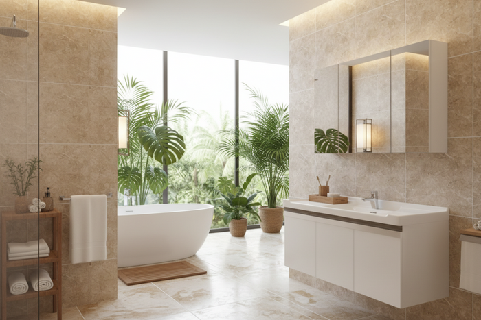 Bathroom Mirror Cabinet 600/700/900x140x700 mm - White