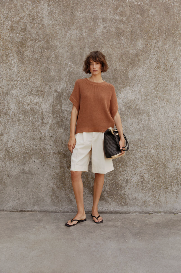 Belisia Knitted Top - Argan Oil