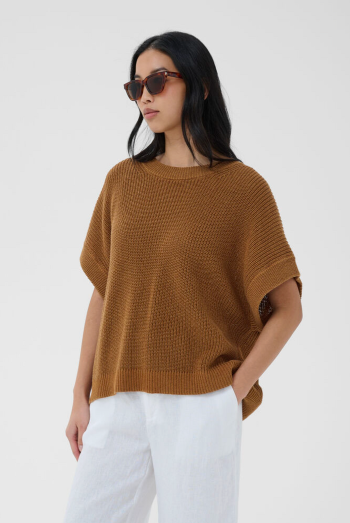 Belisia Knitted Top - Argan Oil