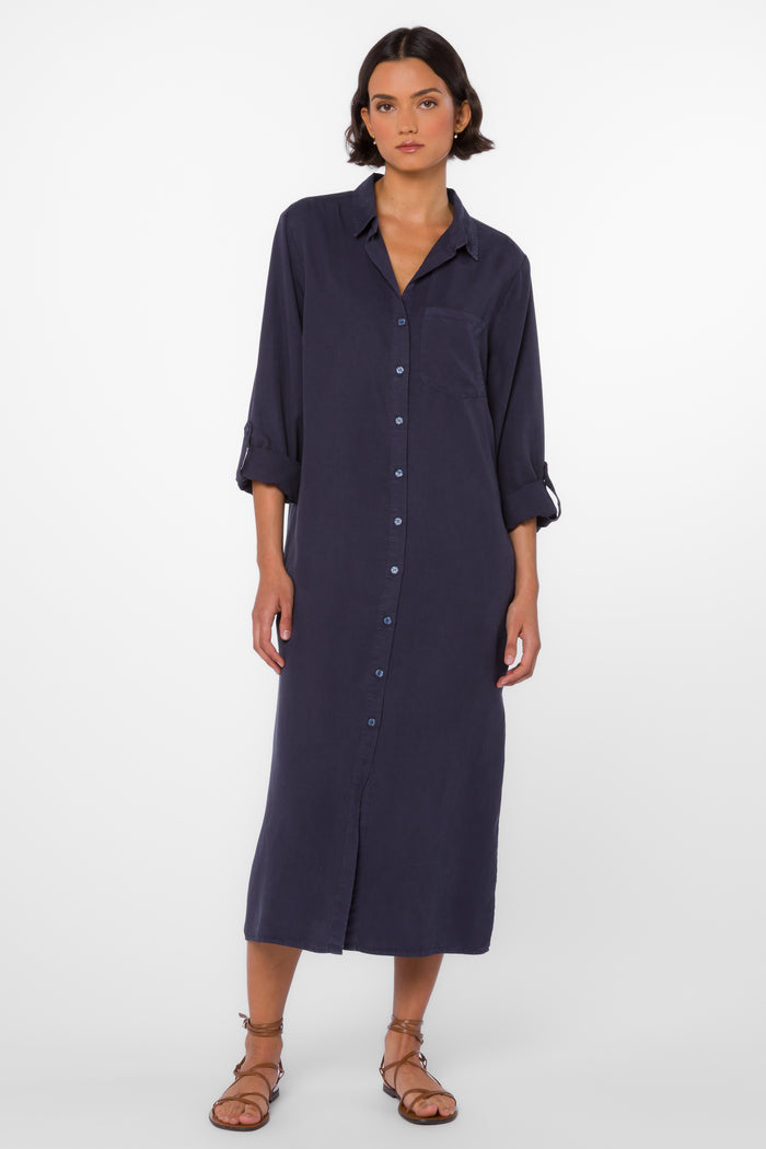 Belsey Navy Dress - Dresses - Velvet Heart Clothing