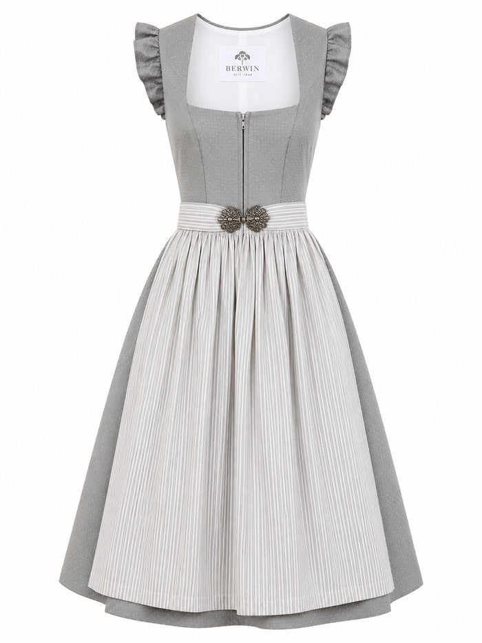 Berwin dirndl Silke silver-grey front