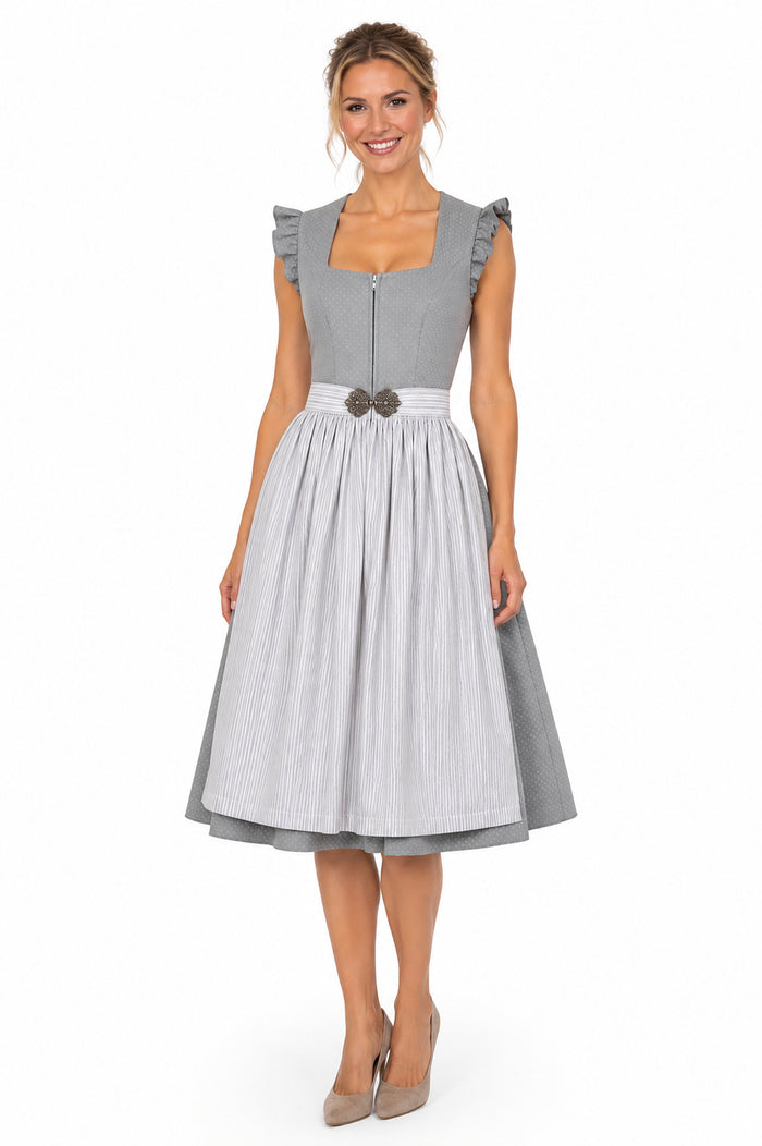 Berwin dirndl Silke silver-grey on model