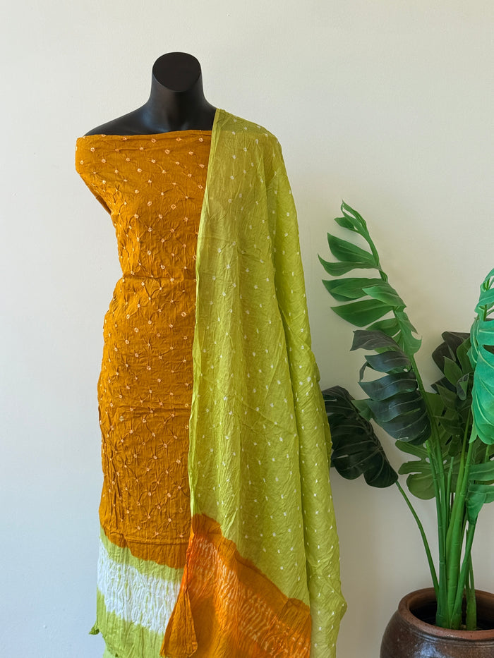 Bhandhej cotton salwar material