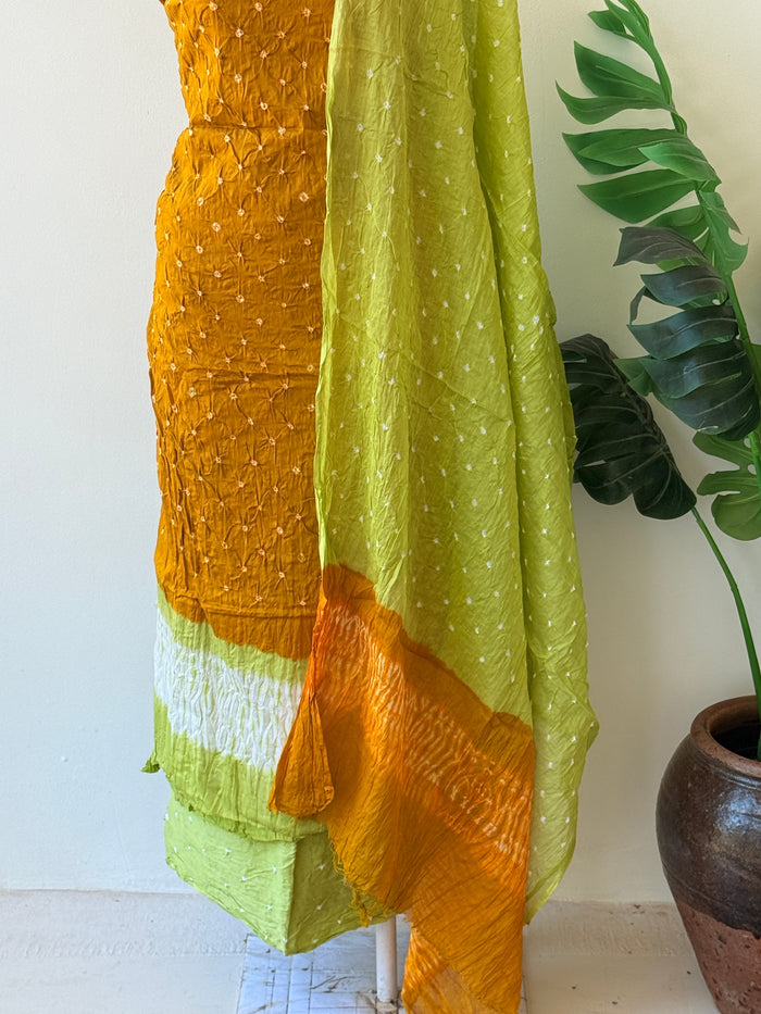 Bhandhej cotton salwar material