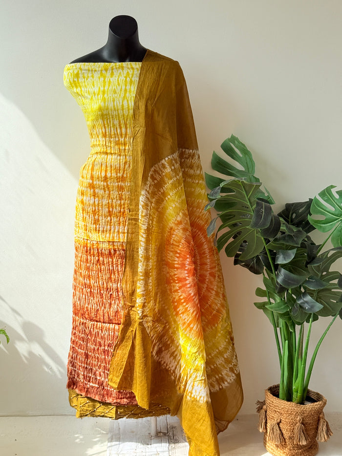 Bhandhej cotton satin salwar material