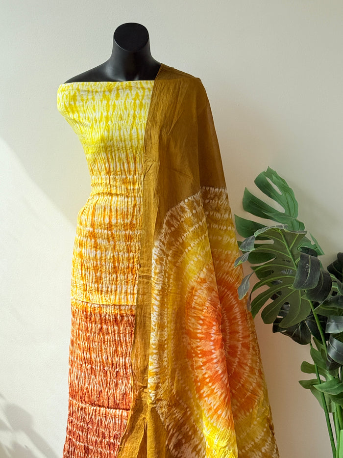 Bhandhej cotton satin salwar material