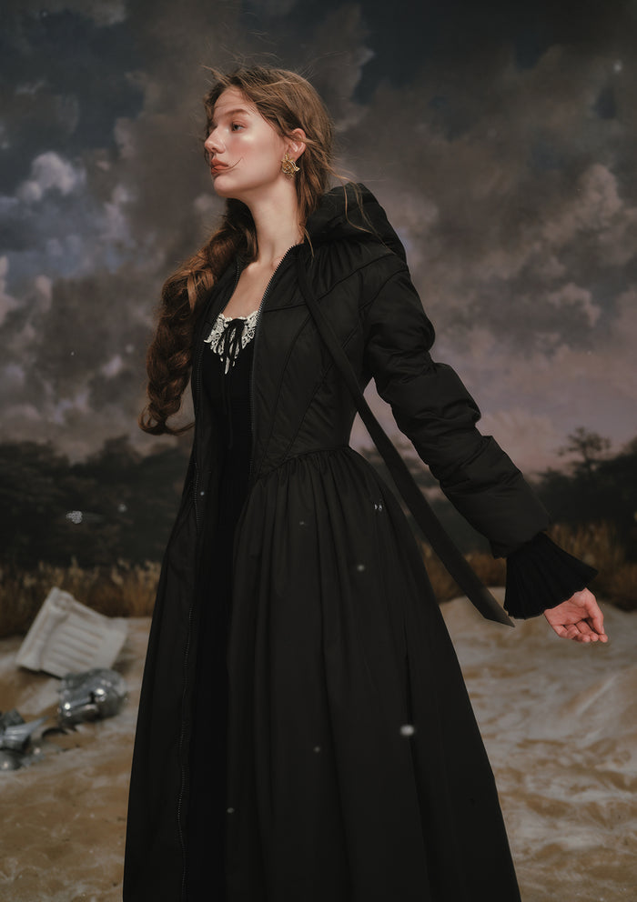 Black&White Warrior Down Coat (Black)