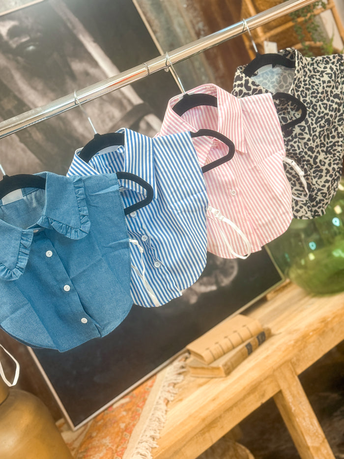 BLUE & WHITE STRIPE COLLAR