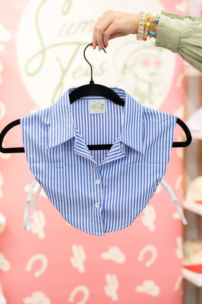 BLUE & WHITE STRIPE COLLAR
