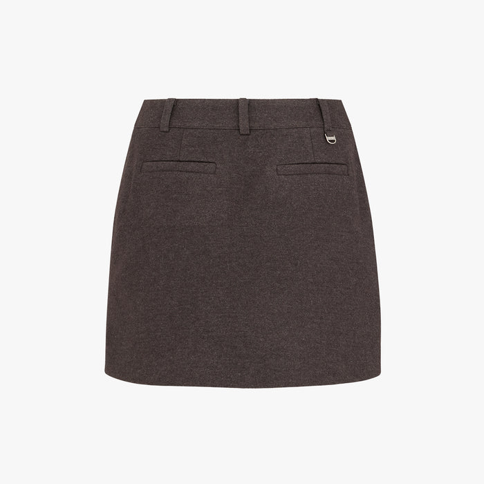 Brushed H-line Skirt (Charcoal Grey)